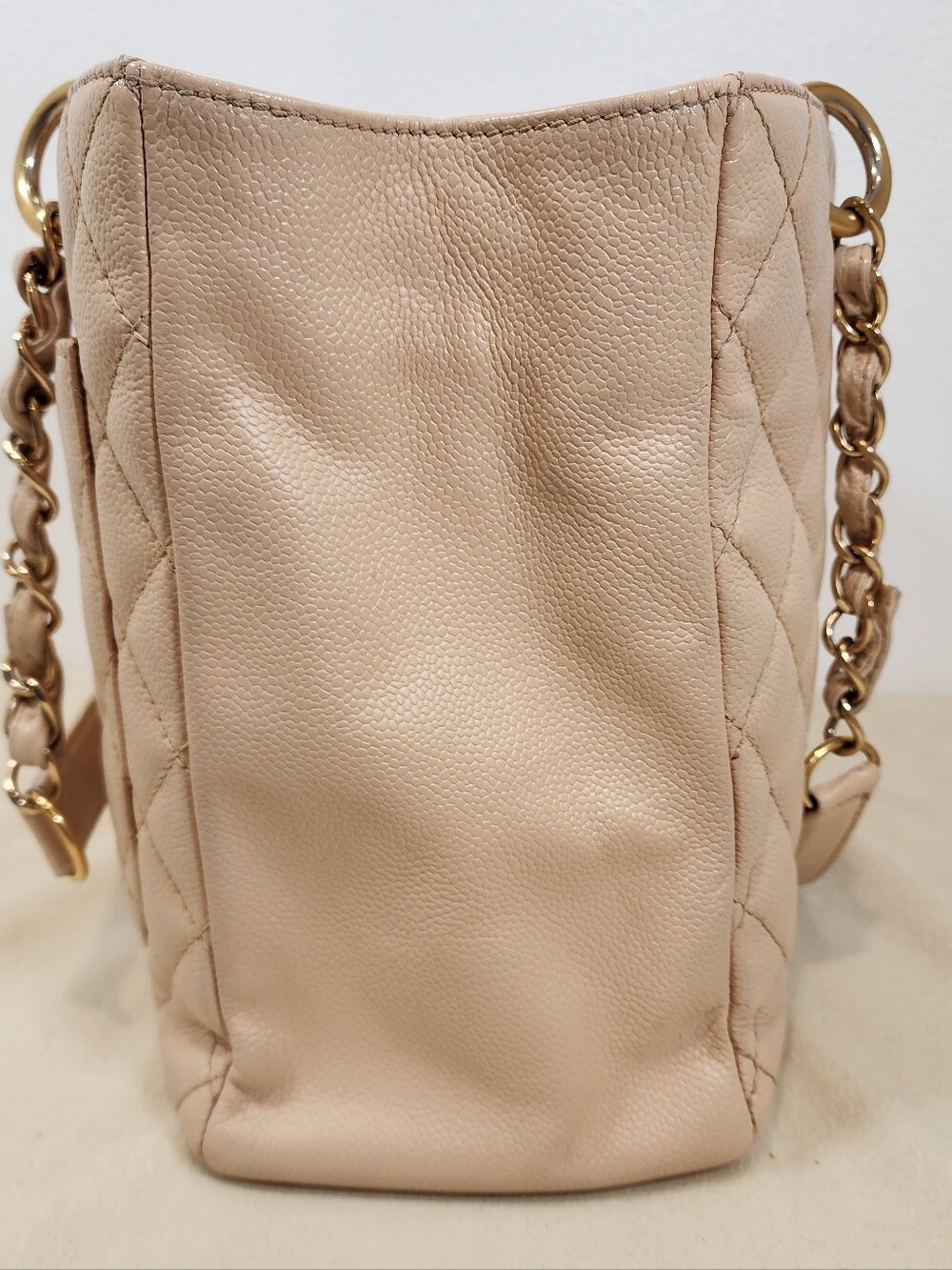 Chanel 2008-2009 Grand Shopping Tote. Minor Fade On Hardware. - Picture 3 of 16